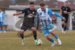 Bezirksliga - Saison 2024/25- TSV Gaimersheim - FC Aschheim - Dennis Hüttinger (Nr.7 - TSV Gaimersheim) - Christos Ketikidis weiss Aschheim - Foto: Meyer Jürgen