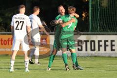 Kreisliga - Saison 2023/24 - Relegation zur BZL - FC Gerolfing - SV Aschau -  Der 1:0 Führungstreffer durch Lukas Achhammer grün Gerolfing - jubel -  - Stefan Hoffmann grün Gerolfing - Foto: Meyer Jürgen