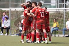 Kreisklasse - Saison 2023/24 - MTV Ingolstadt - TSV Kösching  -  Der 0:1 Führungstreffer durch - Lukas Kastl rot Kösching - jubel - Foto: Meyer Jürgen