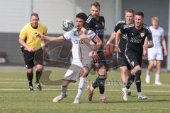 Bayernliga Nord - Saison 2024/25 - FC Ingolstadt 04 II - TSV Kornburg - Davide Sekulovic (Nr.7 - FCI U21) - Janz Marco  schwarz Kornbuch - Foto: Meyer Jürgen