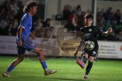 Landesliga - Saison 2026/27 - SV Manching - VFB Durach - Vincent Amann (Nr.5 - SV Manching) - Manuel Methfessel blau Durach  - Foto: Meyer Jürgen