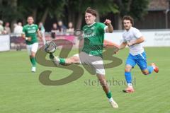 Testspiel - Bezirksliga - Saison 2025/26 - FC Gerolfing - SpVgg Joshofen Bergheim - David Simm grün Gerolfing - XXXXX - Foto: Meyer Jürgen