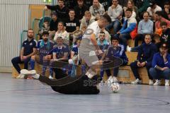 Lotto - Hallen - Bayerncup -  Saison 2022/2023 - TSV Gaimersheim - TSV Ober/Unterhaunstadt- Denis Janjik weiss Gaimersheim - Jubel - Baran Fakir Torwart Oberhaunstadt -  -  Foto: Meyer Jürgen