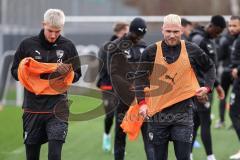 3. Liga; FC Ingolstadt 04 - Trainingsauftakt im Audi Sportpark, Trainingsgelände; Benjamin Kanuric (8, FCI) und Max Dittgen (10, FCI)