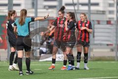 2. Bundesliga Frauen - Saison 2024/25 - FC Ingolstadt 04 Frauen - SC Freiburg II - Der 3:0 Führungstreffer durch Emma Kusch (Nr.9 - FCI Frauen) - jubel -  - XXXXX - Foto: Meyer Jürgen
