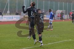 Kreisliga - Saison 2022/2023 - DJK Ingolstadt - Türk.SV Ingolstadt - Ibrahim Sahin schwarz Türk SV mit dem 0:1 Führungstreffer - jubel - Melih Soysal schwarz #52 Türk SV -  - Foto: Meyer Jürgen