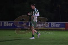 Landesliga - Saison 2025/26 - SV Manching - SC Oberweikertshofen - Fabian  Neumayer (Nr.9 - SV Manching) verwandelt einen Elfmeter zum 1:0 Führungstreffer - jubel -  Foto: Meyer Jürgen