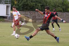 *** Bayernliga Nord - Saison 2025/26 - FC Ingolstadt 04 II - Jahn Regensburg II - Ognjen Draculic (Nr.9 - FC Ingolstadt II) mit dem 2:1 Führungstreffer - XXXXX - Foto: Meyer Jürgen