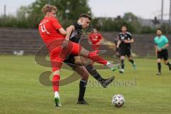 Bayernliga Süd - Saison 2022/2023 - FC Ingolstadt 04 - FC Memmingen - Benedikt Schwarzensteiner (Nr.4 - FCI II)  - Manuel Konrad schwarz Memmingen - Foto: Meyer Jürgen