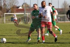 Bezirksliga - Saison 2023/24 - TSV Gaimersheim - FC Schwabing München - Thomas Schreiner (Nr.27 - Gaimersheim) - Khareem Zelmat weiss Schwabing - Foto: Meyer Jürgen