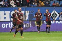 2.BL; Hamburger SV - FC Ingolstadt 04; Tor gegen Ingolstad, Enttäuschung Marc Stendera (10, FCI) Rico Preißinger (6, FCI) Nils Roeseler (13, FCI) Marcel Gaus (19, FCI)