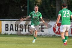 Kreisliga - Saison 2023/24 - Relegation zur BZL - FC Gerolfing - SVA Palzing -  Der 1:0 Führungstreffer durch Timo Kraus grün Gerolfing - jubel - Tor - Foto: Meyer Jürgen