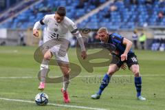 3. Liga; SV Waldhof Mannheim - FC Ingolstadt 04 - Felix Keidel (43, FCI) Jans Laurent (18 SVWM)