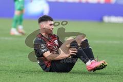 3. Liga; FC Ingolstadt 04 - 
SV Sandhausen; Felix Keidel (43, FCI) am Boden Foul