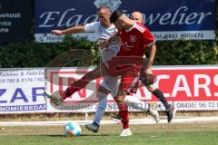 Kreisliga - Saison 2022/2023 - Türk.SV Ingolstadt - DJK Ingolstadt - Yunus Erdal rot Türk. SV Ing. - Isa Gashi weiss DJK Ingolstadt - Foto: Meyer Jürgen