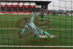 AUDI - Schanzer Amateurcup - Finale -  2026  - SV Hundszell - SV Denkendorf - Marius Heß grün Denkendorf -Gabriel Hägel TW Hundszell - XXXXX - Foto: Meyer Jürgen