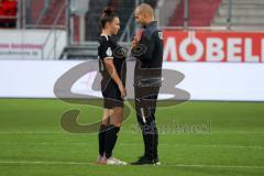 DFB - Pokal - Frauen - Saison 2022/2023 - FC Ingolstadt 04 -  FC Bayern München - Cheftrainer Miren  Catovic (FC Ingolstadt 04 ) - Böhm Katharina (Nr.25 - FC Ingolstadt 04 ) - Foto: Meyer Jürgen