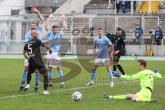 Toto Pokal - TSV 1860 München - FC Ingolstadt 04 - Nico Antonitsch (5, FCI) Torchance, Torwart Hiller Marco (1, 1860) fängt, #3#Dressel Dennis (14, 1860) Arian Llugiqi (29, FCI)