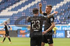 3. Liga - MSV Duisburg - FC Ingolstadt 04 - Tor Jubel 1:5 Filip Bilbija (35, FCI) Robin Krauße (23, FCI)