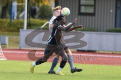 Kreisliga - Saison 2023/2024 - FC Fatih Ingolstadt - TSV Münchsmünster - Boubacarr Saho schwarz Fatih - Silas Wissner grau Münchsmünster - Foto: Meyer Jürgen