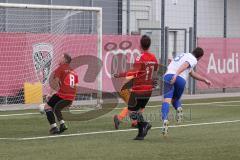 AUDI - Schanzer Amateur Cup 2023 - Finale - TSV Hohenwart - FC Mindelstetten - 5:3 - Der 1:1 Ausgleichstreffer durch Marcel Kappelmaier weiss Mindelstetten - jubel - Maximilian Ziegler Torwart Hohenwart - Maximilian Mitterhuber #17 rot Hohenwart - Tobias 