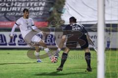 Toto-Pokal; 
Türkgücü München - FC Ingolstadt 04; Torchance Arian Llugiqi (25, FCI) Torwart Kolbe, Sebastian (31 TGM)