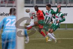 Bayernliga Süd - Saison 2022/2023 - FC Ingolstadt 04 - SV Schalding Heining - Mussa Fofanah (Nr.7 - FCI II) - Tschugg Markus hinten grün Schalding - Foto: Meyer Jürgen