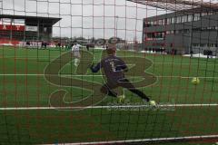 AUDI - Schanzer Amateurcup - Finale -  2026  - SV Hundszell - SV Denkendorf - Johannes Rindlbacher weiss Hundszell - Stjepen Lucic TW Denkendorf - Foto: Meyer Jürgen