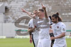 3. Liga - SV Wehen Wiesbaden - FC Ingolstadt 04 - Tor 1:2 Jubel Stefan Kutschke (30, FCI) Jonatan Kotzke (25 FCI) Filip Bilbija (35, FCI)