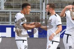 3. Liga; VfB Oldenburg - FC Ingolstadt 04; Tor Jubel Treffer David Kopacz (29, FCI) mit Marcel Costly (22, FCI)