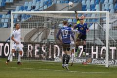 3.Liga - Saison 2022/2023 - 1. FC Saarbrücken - FC Ingolstadt 04 - Torwart Marius Funk (Nr.1 - FCI) - Calogero Rizzuto (Nr.27 - 1.FC Saarbrücken) - Justin Steinkötter (Nr.19 - 1.FC Saarbrücken) - Tobias Schröck (Nr.21 - FCI) - Foto: Meyer Jürgen