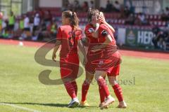 2. Frauen-Bundesliga Süd - Saison 2020/2021 - FC Ingolstadt 04 - SG 1899 Hoffenheim II - Der 1:1 Ausgleichstreffer durch Maier Ramona (#18 FCI) - jubel - Foto: Meyer Jürgen