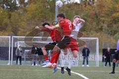 2023_10_28 - Bayernliga Nord - Saison 2023/24 - FC Ingolstadt 04 II - ASV Cham - Herbert Paul rot FCI - Lukas Leutner weiss Cham - Foto: Meyer Jürgen