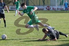 Kreisklasse - Saison 2022/2023 -FC Gerolfing II - GW Ingolstadt - Elias Simm grün Gerolfing - Kerim Durmus
 schwarz GW Ingolstadt - Foto: Meyer Jürgen