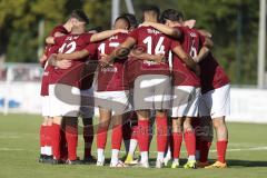 Kreisliga - Saison 2023/2024 - FC Gerolfing - Türk SV Ingolstadt - Die Mannschaft bildet einen Kreis vor dem Spiel - Foto: Meyer Jürgen