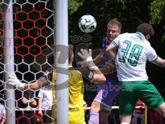 Testspiel - Saison 2026/27 - VFB Eichstätt - FC Ingolstadt 04 - Torwart Daniel Martin (Nr.1 - VFB Eichstätt) - Lars Lokotsch (Nr.13 - FCI) - Jens Schüler (Nr.38 - VFB Eichstätt) - Foto: Meyer Jürgen