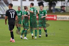 Bezirksliga - Saison 2024/25 - Freundschaftsspiel - SV Manching - TSV Gaimersheim -  Der 3:0 Führungstreffer durch - Maximilian Eberwein (Nr.4 - SV Manching) - jubel -  - XXXXX - Foto: Meyer Jürgen