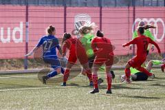 2. Frauen-Bundesliga - Testspiel - Saison 2021/2022 - FC Ingolstadt 04 - SV 67 Weinberg - Der 2:0 Führungstreffer durch Reischmann Stefanie (#21 FCI)  - Klug Sandra Torwart Weinberg - Maier Ramona (#18 FCI) - Vidovic Paula (#4 FCI) - jubel - Foto: Meyer J