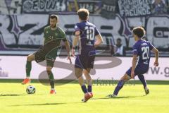 3. Liga; Erzgebirge Aue - FC Ingolstadt 04; Lukas Fröde (34, FCI) Pepic Mirnes (10 Aue) Fabisch Jonah (20 Aue)
