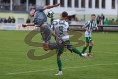 Landesliga - Saison 2025/26 - SV Manching - TSV Jetzendorf - Fabian  Neumayer (Nr.9 - SV Manching) - Dustin Kothmair grau Jetzendorf - Foto: Meyer Jürgen