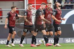 3. Liga; FC Ingolstadt 04 - SSV Ulm 1846; David Kopacz (29, FCI) Scuß Tor Jubel Treffer 2:0, Marcel Costly (22, FCI) Jannik Mause (7, FCI) Yannick Deichmann (20, FCI) Benjamin Kanuric (8, FCI) Moritz Seiffert (23, FCI) Mladen Cvjetinovic (19, FCI)