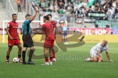3. Liga; FC Ingolstadt 04 - 1. FC Schweinfurt 05; Emre Gül (5, FCI) Gelb-Rote Karte, Marcel Costly (22, FCI) Max Besuschkow (17, FCI)