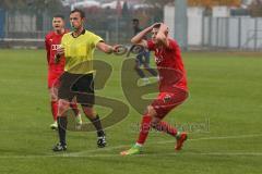 Bayernliga Süd - Saison 2021/2022 - FC Ingolstadt 04 II - TSV 1860 München II - Gashi Egson (#7 FCI) reklamiert ein Handspiel beim Schiedsrichter - Foto: Meyer Jürgen