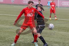 Landesliga Bayern Süd - U17 - B-Junioren -  FC Ingolstadt 04 II - ASV Cham - Drallo Samuel schwarz FCI - Lichtenegger Emilian rot Cham -  Foto: Meyer Jürgen