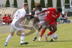 Bayernliga Nord - Saison 2023/24 - FC Ingolstadt 04 II - TSV Abtswind - Michael Udebuluzor (Nr.11 - FCI) - Wildeis Frank weiss Abtswind - Tuda Jayson weiss #12 Abtswind - Foto: Meyer Jürgen