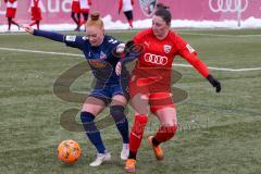 2. Fußball-Liga - Frauen - Saison 2022/2023 - FC Ingolstadt 04 - 1. FC Köln II - Vogt Laura blau Köln - Schmittmann Katharina (Nr.20 - FC Ingolstadt 04 ) - Foto: Meyer Jürgen