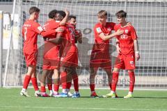 A-Junioren Bundesliga  - Saison 2023/24 - A-Junioren - FC Ingolstadt 04 - 1.FC Heidenheim -  Der 1:0 Führungstreffer durch - Luka Klanac (Nr.9 - FCI) - jubel -  - XXXXX - Foto: Meyer Jürgen