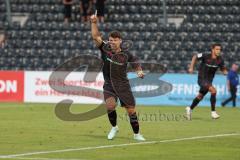 3. Liga - Saison 2025/26 - VFB Stuttgart II - FC Ingolstadt 04  - Der 1:2 Anschlusstreffer durch Mads Borchers (Nr.9 - FC Ingolstadt 04) - jubel - Foto: Meyer Jürgen