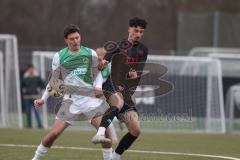 *** Bayernliga Nord - Saison 2025/26 - FC Ingolstadt 04 II - SpVgg Greuther Fürth - Davide Sekulovic (Nr.7 - FC Ingolstadt II) - Jakob Engel grün Fürth - Foto: Meyer Jürgen