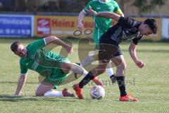 Kreisklasse - Saison 2022/2023 -FC Gerolfing II - GW Ingolstadt - Lukas Papke grün Gerolfing - Ramin Nowacka
 schwarz GW Ingolstadt - Foto: Meyer Jürgen